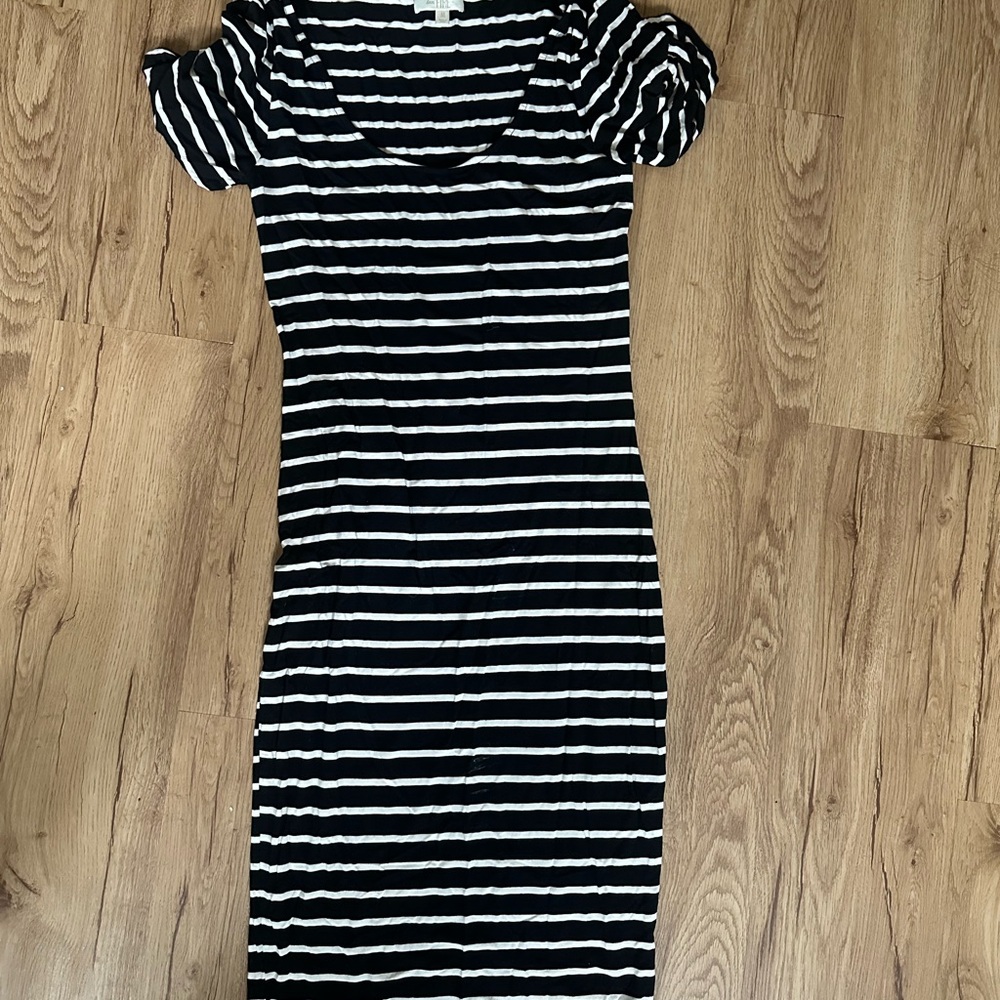 Black and White Striped Dress